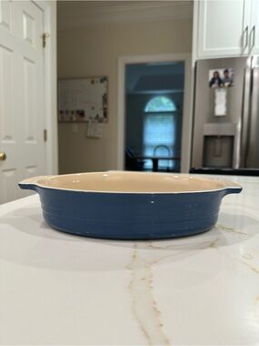 Le Creuset Deep Blue Oval Ceramic Baking Dish Au Gratin